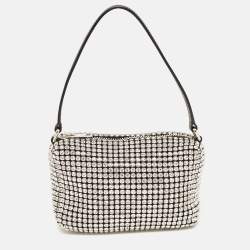 Alexander Wang Black Crystal Embellished Mini Heiress Pouch Bag