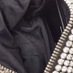 Alexander Wang Black Crystal Embellished Mini Heiress Pouch Bag