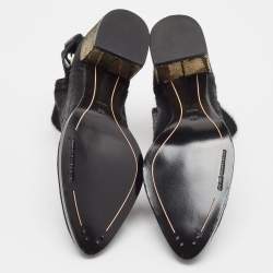 Alexander Wang Black Calf Hair Ankle Length Boots Size 36