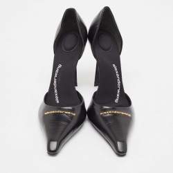 Alexander Wang Black Leather Viola D'orsay Pumps Size 38.5