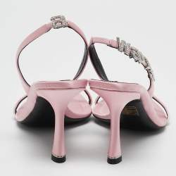 Alexander Wang Pink Satin Ivy Slingback Sandals Size 39