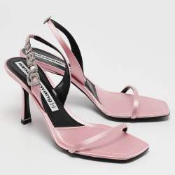 Alexander Wang Pink Satin Ivy Slingback Sandals Size 39