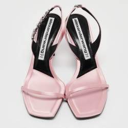 Alexander Wang Pink Satin Ivy Slingback Sandals Size 39