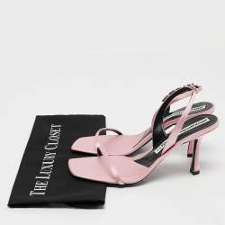 Alexander Wang Pink Satin Ivy Slingback Sandals Size 39