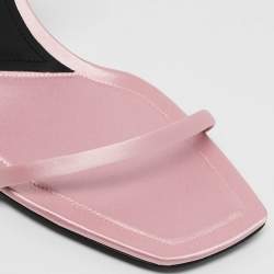 Alexander Wang Pink Satin Ivy Slingback Sandals Size 39