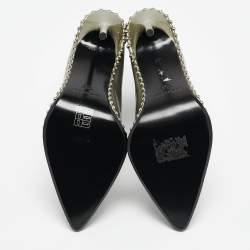 Alexander Wang Black Canvas Pointed Toe Ankle Boots Size 39
