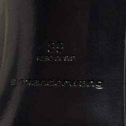 Pre Owned Alexander Wang Black Leather Delphine Pointed Toe Mid Calf Boots Size 39