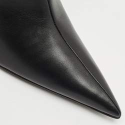 Pre Owned Alexander Wang Black Leather Delphine Pointed Toe Mid Calf Boots Size 39