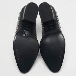 مملوكة مسبقًا بوت ألكسندر وانغ كوري جلد أسود مرصع طول الكاحل مقاس 36.5