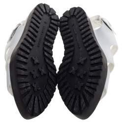 Alexander Wang White Leather Slingback Flat Sandals Size 38