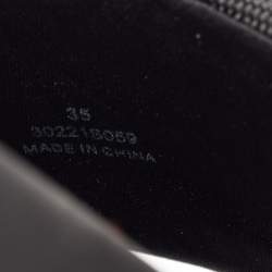 Pre Owned Alexander Wang Black Fabric Logo Flat Slides Size 35