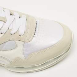 Alexander Wang Grey/White Leather and Suede Stadium Sneakers Size 40