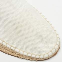 Alexander Wang Off White Knit Fabric Dylan Espadrille Flats Size 40