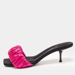 Alexander Wang Pink Satin Slides Size 37  