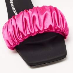 Alexander Wang Pink Satin Slides Size 37  