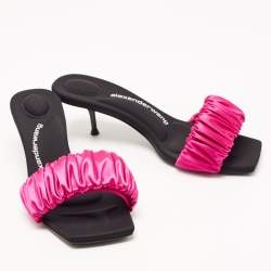 Alexander Wang Pink Satin Slides Size 37  