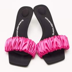 Alexander Wang Pink Satin Slides Size 37  