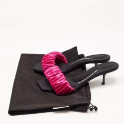 Alexander Wang Pink Satin Slides Size 37  