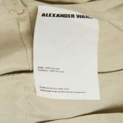 Pre Owned Alexander Wang Beige Gabardine Buckle Detail Trousers M