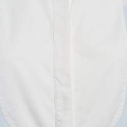 Alexander Wang Blue Printed Cotton Button Front Crop Top S