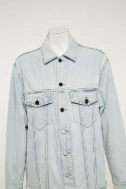 Alexander Wang Blue Washed Denim Button Front Jacket S