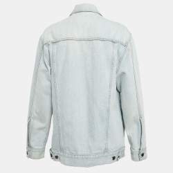 Alexander Wang Blue Washed Denim Button Front Jacket S