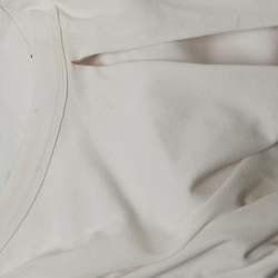 Alexander Wang White Jersey Draped Asymmetric Mini Dress S