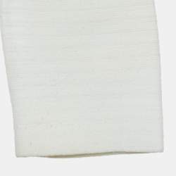 Alexander McQueen Off-White Jersey Cold Shoulder Top M