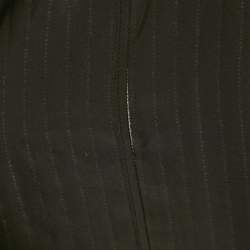 Alexander Wang  Black Embellished Striped Silk Satin Shirt S