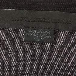 Alexander Wang Black Sheer Overlay Knit Top M