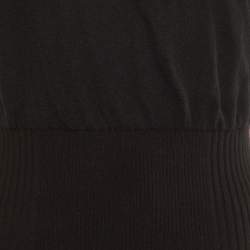 Alexander Wang Black Sheer Overlay Knit Top M