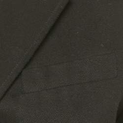 Pre Owned Alexander Wang Black Cotton Lapel Collar Cropped Jacket S