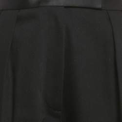 Pre Owned Alexander Wang Black Cotton Side Trim Pleated Trouser S
