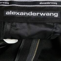 Pre Owned Alexander Wang Black Cotton Side Trim Pleated Trouser S