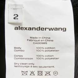 Pre Owned Alexander Wang Black Cotton Side Trim Pleated Trouser S