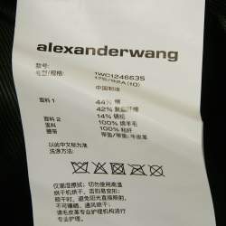 Pre Owned Alexander Wang Black Cotton Belted Hybrid Mini Shirt Dress L