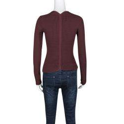 Pre Owned Alexander Wang Burgundy Textured Knit Fitted Sweater S