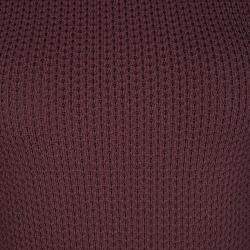 Pre Owned Alexander Wang Burgundy Textured Knit Fitted Sweater S