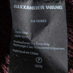 Pre Owned Alexander Wang Burgundy Textured Knit Fitted Sweater S