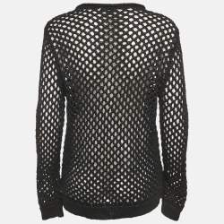 مملوكة مسبقًا سويت شيرت ألكساندر وانغ كروشيه أسود شفاف ميديوم