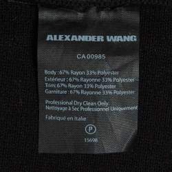 Pre Owned Alexander Wang Black Stretch Knit Lace-Up Set M/L