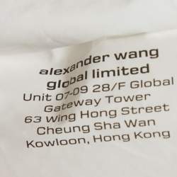 Pre Owned Alexander Wang Cream Stretch Knit Cropped Fringed Top S