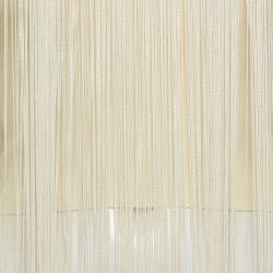 Pre Owned Alexander Wang Cream Stretch Knit Cropped Fringed Top S