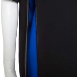 Alexander Wang Black and Blue Crepe Contrast Layered Tunic S