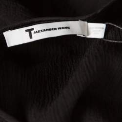 Pre Owned T By Alexander Wang Black Silk Sheer Paneled Romper M