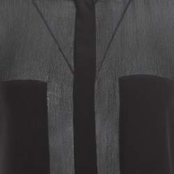 Pre Owned T By Alexander Wang Black Silk Sheer Paneled Romper M