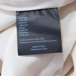 Alexander Wang Cream Silk Pleated Overlay Detail Asymmetric Sleeveless Shift Dress S