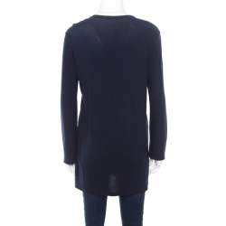 T By Alexander Wang Navy Blue Jersey Long Sleeve Top L