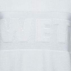 Pre Owned Alexander Wang White Terrycloth Knit Wet Embossed Sweatshirt M
