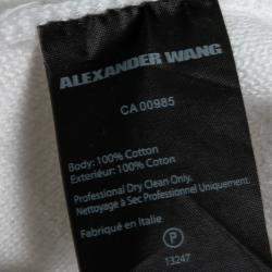 Pre Owned Alexander Wang White Terrycloth Knit Wet Embossed Sweatshirt M